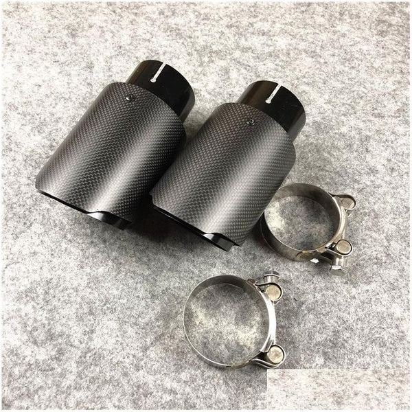 Silenciador 2 peças fl preto aço inoxidável akrapovic dicas de escape carro er estilo entrega de gota celulares motocicletas sistema de peças dho68