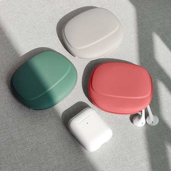 Mini auricolari in silicone Borse portaoggetti Semplicemente portatile Organizzatore Custodia morbida rotonda per dati Cavo USB Gioielli Monete Pendenti per orecchie Cinghia a mano Piccoli oggetti Custodie per portafogli