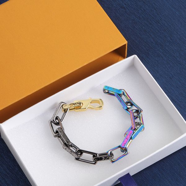 Con BOX 18CM Braccialetti hip hop cubani di lusso classici per braccialetti firmati da uomo e da donna, braccialetti di lusso con stella rap in oro 18 carati di alta qualità