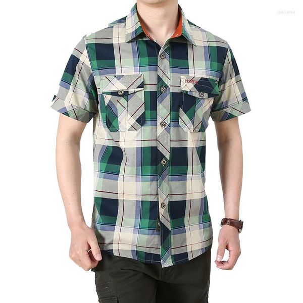Camicie casual da uomo Hawaii Aloha Shirt Button Up Abbigliamento estetico Abbigliamento da lavoro alla moda di marca di lusso da uomo