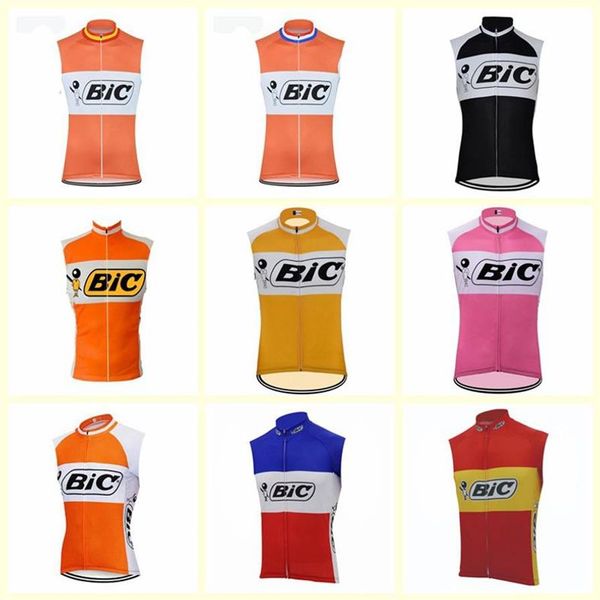 BIC team Ciclismo Maglia senza maniche Gilet Estate uomo Bike top traspirante quick dry mtb Abbigliamento Bicicletta Sport Uniforme U717051933