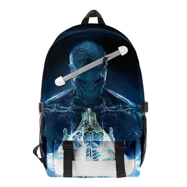 Backpack 2023 jogo mortal shell masculino oxford impermeável 3d impresso laptop casual garotas mochila escolar