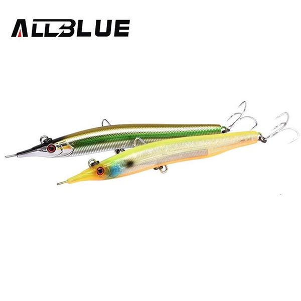 Allblue zag 133 agulha vara isca de pesca agulha 133mm 30g afundando lápis 3d olhos isca artificial robalo iscas de água salgada t19274l