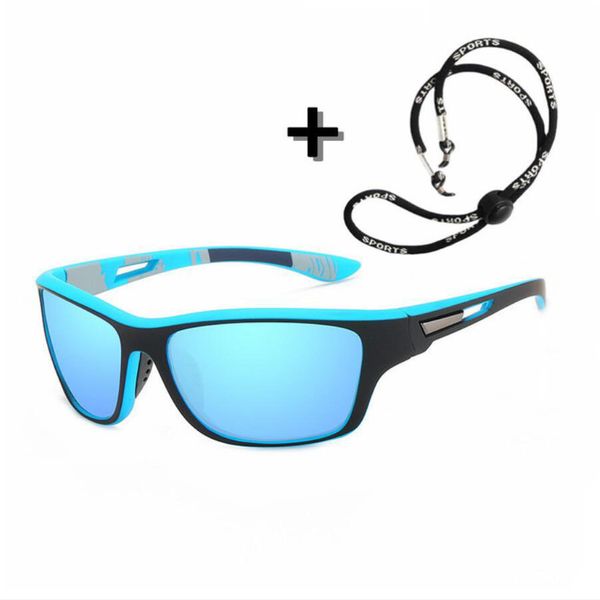 Polarisierte Sonnenbrille für Herren mit Brillenkette für Herren Damen Fahren Wandern Sonnenbrille Angeln Anti-Glare UV400 Eyewear Free Lanyard Geschenke