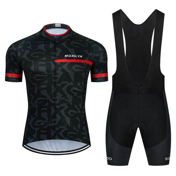 Maglia da ciclismo SUDU Set 2021 set da ciclismo nero e rosso Camicie da ciclismo da uomo Abbigliamento da bici a maniche corte estivo Panno premium2842