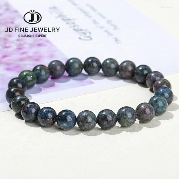Strang JD Echtes natürliches Saphir-Stein-Armband, Vintage, edel, elegant, exquisite Perlen, elastische Armreifen, Hand-Energie-Schmuck