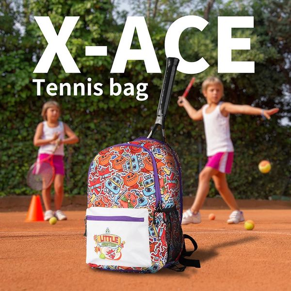 Tenis Çantaları Xace Bag Çocuklar Büyük Kapasiteli Spor Badminton Çocuklar Sırt Çantası Ayakkabı bölmesi 231121