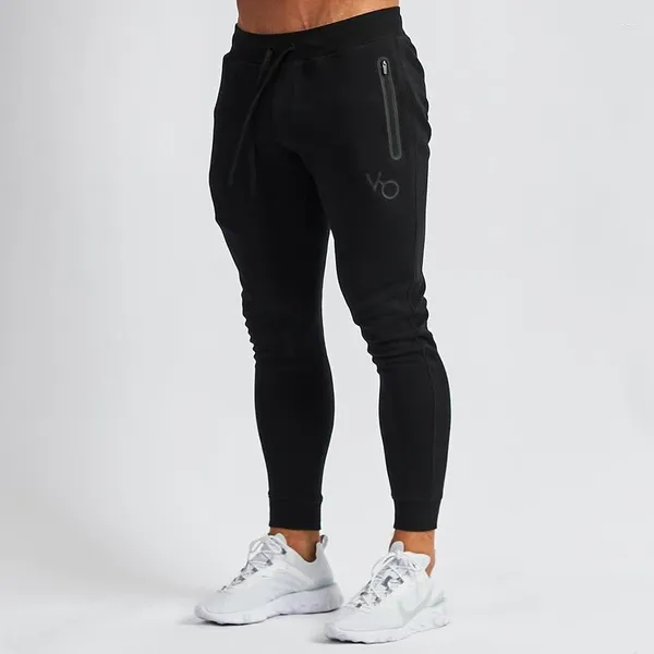 Calças masculinas ginásio jogging esporte dos homens sweatpants correndo joggers algodão trackpants magro ajuste calças de musculação