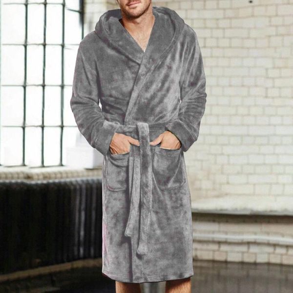 Мужская одежда для сна, утепленный халат, зимнее флисовое платье, теплый фланелевой халат, плюс женские бархатные парные коралловые ночные осенние халаты
