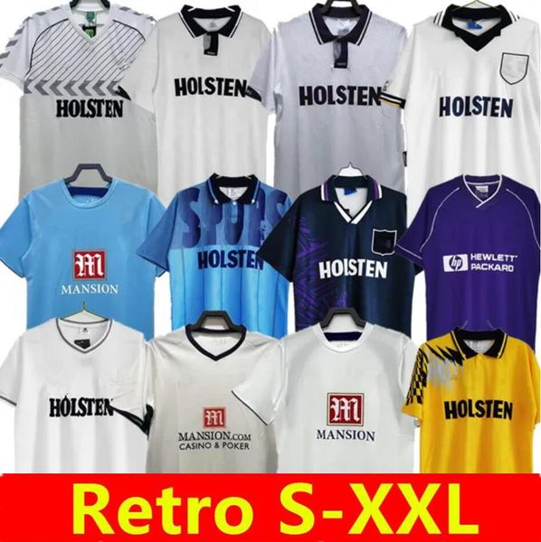 Tottenham Retro Soccer Jerseys 2006 07 08 09 10 1983 84 1986 Spurs Klinsmann Gascoigne Anderton Sheringham 1991 92 93 94 95 98 1999 Camisa clássica vintage