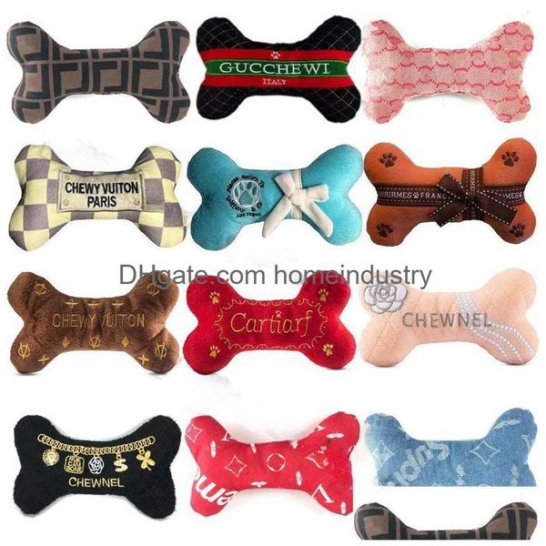 Hundespielzeug kaut Designer Dog Toys Mode Hound Collection Einzigartige Quietschbein Leidenschaft für Accessoires Welpen kleine Hunde Party DHQ1O