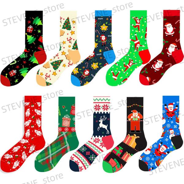 Herrensocken Sportsocken 2023 Weihnachten Neue Produkte Weihnachtsmann Herrensocken In The Tube Socken Elch Damen Weihnachtsbaum Gezeitensocken Geometrischer Schneemann T231122