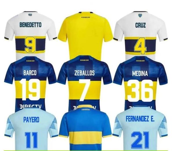 CAVANI Boca Juniors Fußballtrikots 2023 2024 MARADONA BENEDETTO MARCOS ROJO CARLITOS DE ROSSI TEVEZ SALVIO BARCO JANSON MEDINA Fußballtrikot