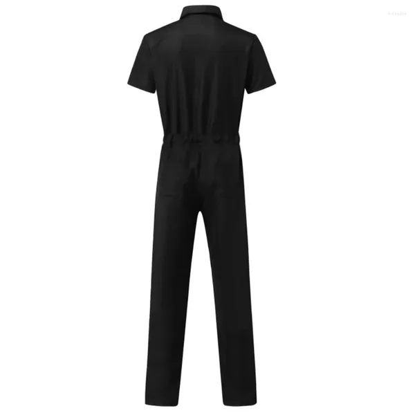 Calças masculinas Macacão Homens Bodysuit Peso Leve M-3XL Uniformes de Cor Sólida Suave Cintura Cinto Roupas de Trabalho Workwear Respirável