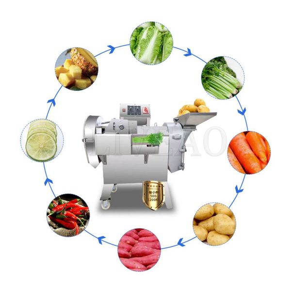 Máquina de corte de vegetais de cabeça dupla pequena, fatiador, triturador, cortador de vegetais em aço inoxidável