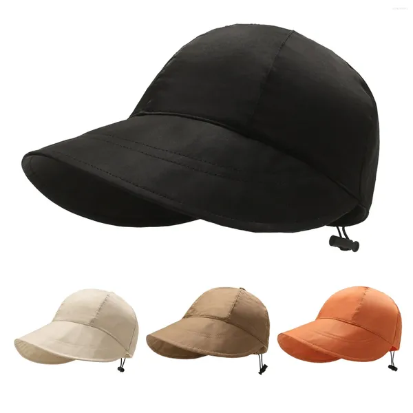 Cappelli a tesa larga Parasole estivo Sole Asciugatura rapida Cappello da pescatore grande Cappuccio regolabile Pioggia e berretti da uomo Visiera piegata Top Gear