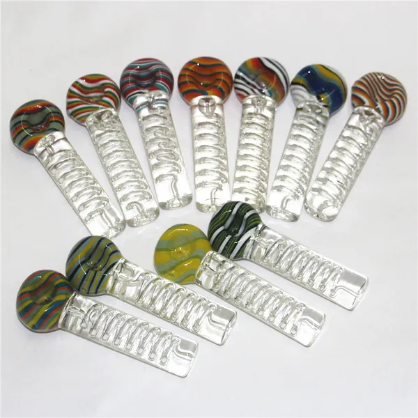 Glicerina Glass Smoking Hand Tubs 100g Beautiful Bongo Bong Acessórios de tabaco Dab Rig Rig Art Burner Spone