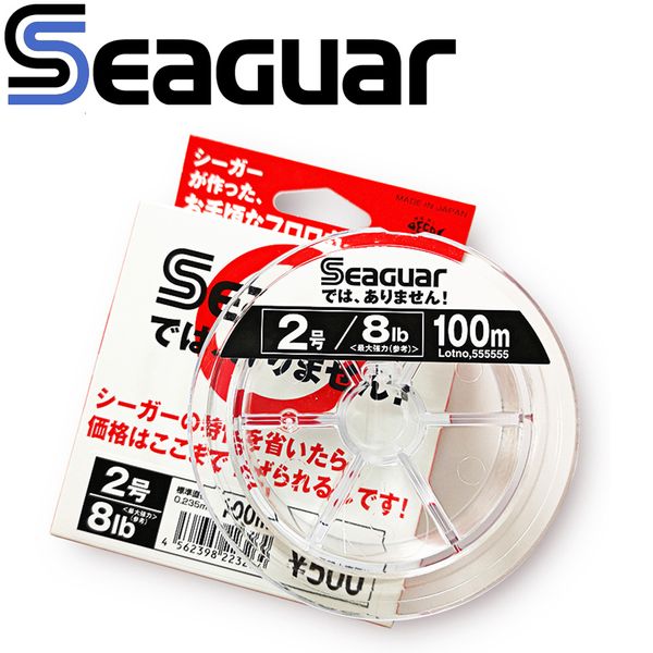 Linha de tranças Seaguar White Label Original Fishing Line 4lb-20lb 100% Linhas de pesca de fluorocarbono 100m 230421