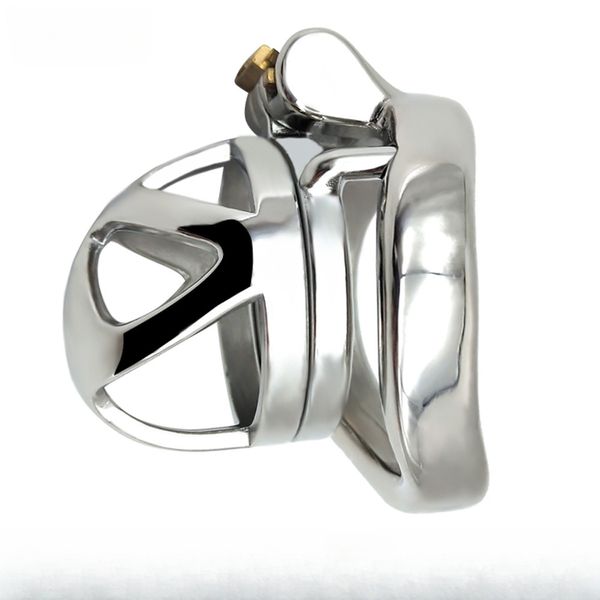 Serrure CB en métal pour hommes, serrure à pendentif en acier inoxydable, dispositif de chasteté ultra court, cage de chasteté pour hommes, diamètre interne, anneau de chasteté