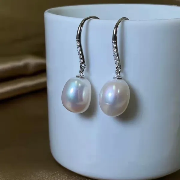 Baumelnde Ohrringe 925 Sterling Silber Perle Damen Modeschmuck Luxus Einfache Charms Perlas Tropfen Trendy