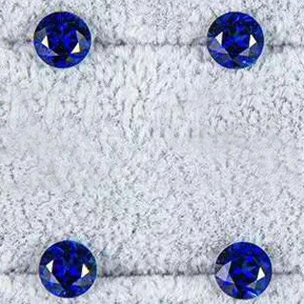 Vendita di pietre preziose sciolte 5A forma rotonda taglio brillante Lab Grown idrotermale gemme blu profondo perline di pietra per accessori gioielli fai da te