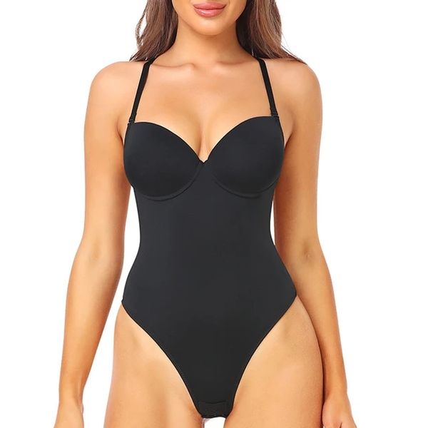 BurVogue Shapewear Bodysuit para mulheres com controle de barriga, modelador de corpo nas costas baixas, sem mangas, regata Fajas S-5XL