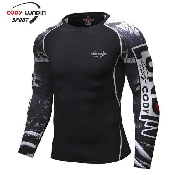 Herren T-Shirts CODY LUNDIN UV-Schutz Langarm Schwimmen Rashguard Für Männer Badeanzug Schnell Trocknend Surfen Fahren Herren Sublimation T Shirt Gym Tops J231121