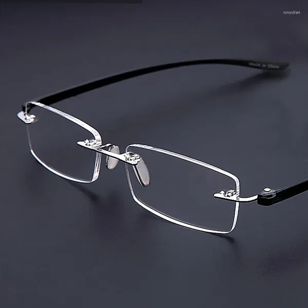 Güneş gözlükleri rolipop rimless okuma gözlükleri erkekler reçete bayanlar okurlar metal anti-yorgan presbbiyopik büyütme