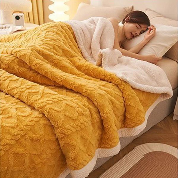 Bettwäsche-Sets Superweicher Bettbezug Decke Dural Zweck Winter Warm verdicken Taft Samt Bettdecke Einzelbett Doppelbett Bettdecken 231122