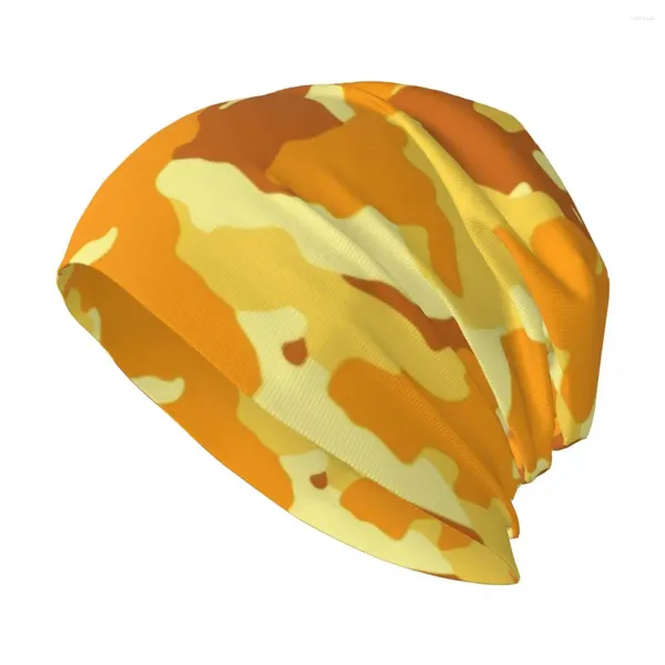Berets Tons de Camuflagem Amarela Chapéu de Malha Boné de Sol Bonito Desgaste de Golfe Homens Mulheres