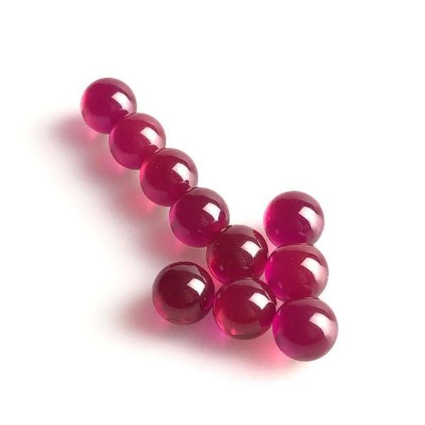 Outros suprimentos de varejo Atacado 6mm Ruby Ball Terp Pérola Cor Mudou Vermelho Preto Colorf Top Pérolas para Vidro Fumar Gota de Água Deli Dhv6O