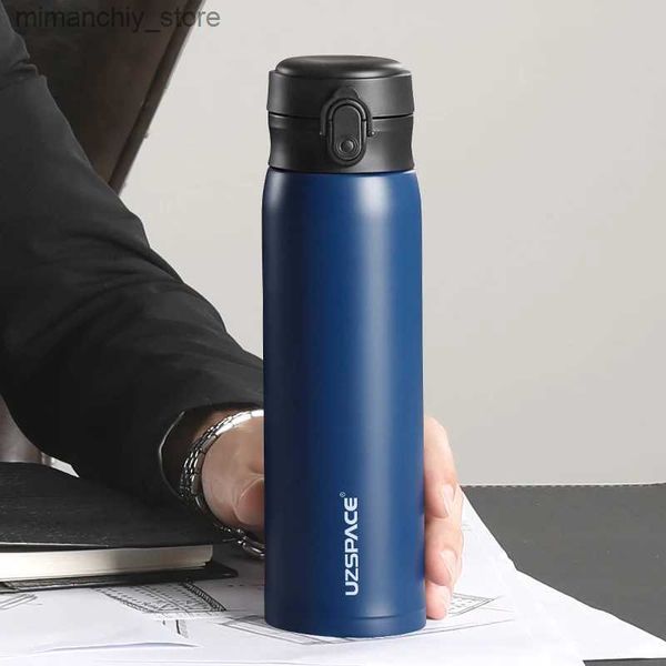 Wasserflasche UZSPACE Business Sport Water Bott Isolierflasche Stainss Steel Thermoskanne Direktgetränk akproof Portab Auto Teetasse Kaffeetasse Q231122