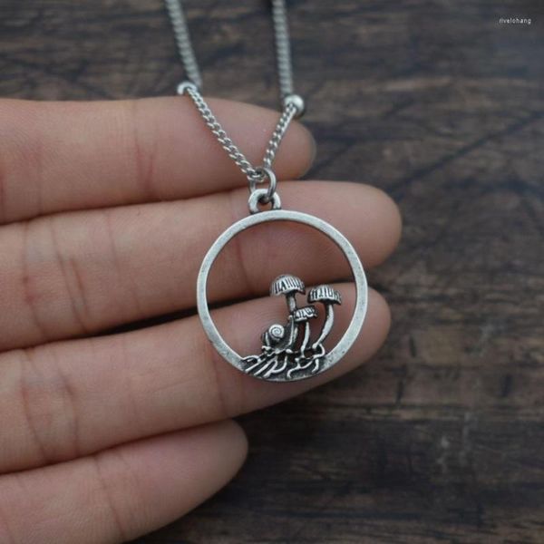 Anhänger Halsketten Persönlichkeit Tier Pflanze Schnecke Pilz Halskette für Frauen Schmuck Geburtstagsgeschenk