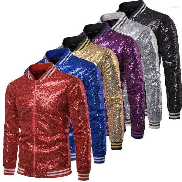 Jaquetas masculinas 2024 Reino Unido Mens Um Botão Glitter Lantejoulas Blazer Jaqueta de Festa de Casamento Smoking Terno Casaco