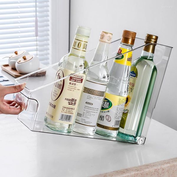 Бутылки для хранения пластиковая посуда в стиле нордического стиля с шкивоем для горшка коробки кухонная корзина шкафа корзины