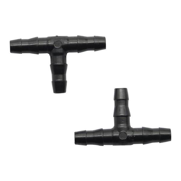 Equipamentos de rega 50 Pcs Irrigação por aspersão 1/4 polegadas Barb Tee Conectores de mangueira de água Conectores de tubulação Sistema de gotejamento de marceneiro para 4mm 7m240q