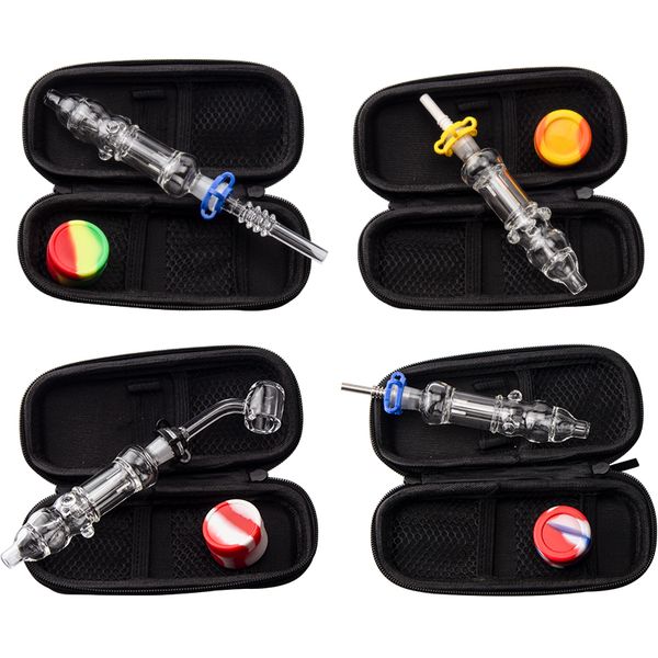 Headshop214 Csyc NC008 Prove de derramar água de vidro Bong Dab Rig Pipes Saco de bolsa de 10 mm de 14 mm de quartzo cerâmica quartzo banger tigela clipe de cera dabber ferramenta capa de ferramenta