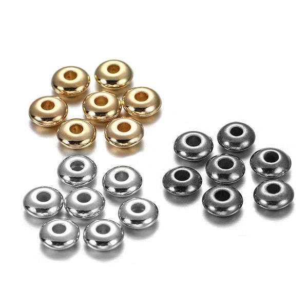 200-400 teile/los Charm Spacer Perlen Rad Perle Flache Runde Lose Perlen Für DIY Schmuck Machen Liefert Zubehör