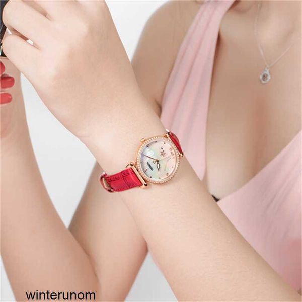 Rosdn Coppia Orologi Rosdn Orologio da donna Constellation Elements Orologio da donna alla moda semplice Lucky Constellation Orologio Regali alla fidanzata Vero diamante Leo Jul HBF7