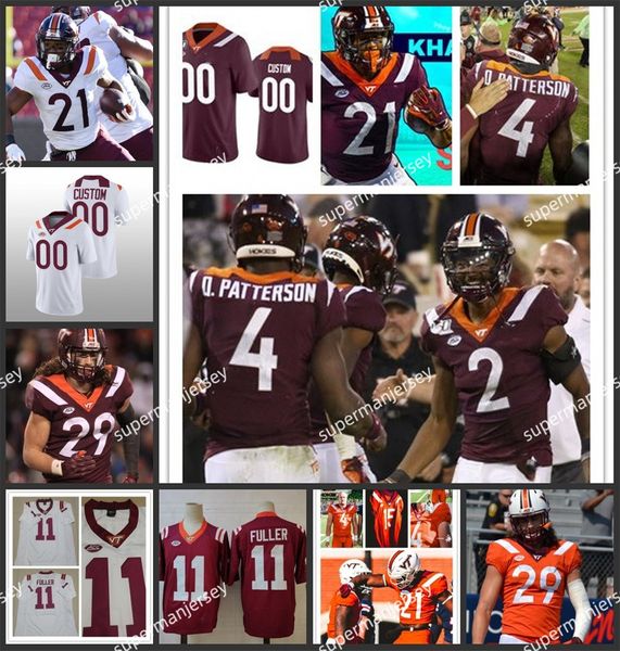 Malachi Thomas Virginia Tech Hokies Camisa de futebol Latrell Sutton Alan Tisdale Xayvion Turner-Bradshaw Mens Custom College Stitched Virginia Tech Jerseys