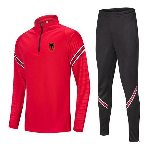 Le più nuove tute da allenamento per calcio Albania Tute da jogging Set da corsa Abbigliamento sportivo Kit da calcio per la casa Abbigliamento per adulti Hikin216S