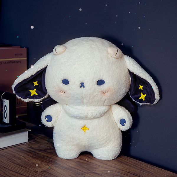 Dolls de pelúcia de 38 cm Kawaii Lamb Breking Beys de pelúcia para crianças brinquedos de brinquedos de ovelha macia boneca fofinha para meninas presentes 230421