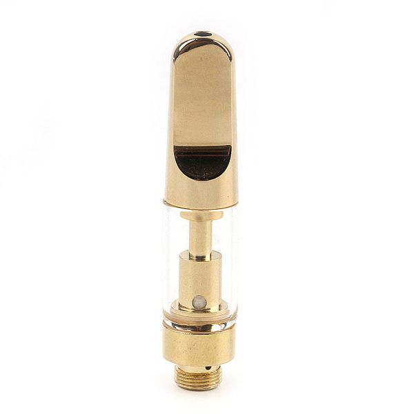 Carrelli dorati vuoti del filo delle cartucce 0.5ml 0.8ml 1.0ml 510 di Vape di vetro ceramico dell'oro TH205 imballati in schiuma