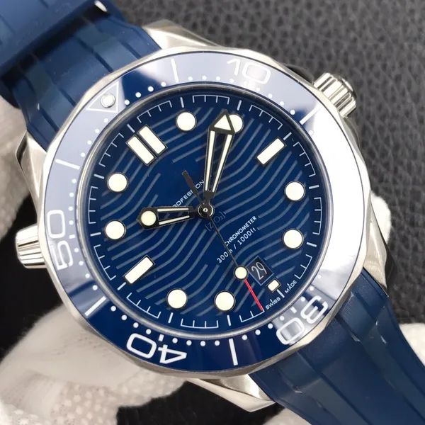 Sea 300 AAA 3A Orologi di qualità 42mm Uomo Vetro zaffiro Gomma con confezione regalo Meccanico automatico Jason007 Master watch 01-2