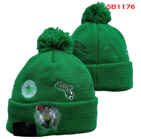 Celtics Beanies Boston Bommelmützen Baseball Hockey Ball Caps 2023–24 Modedesigner Bucket Hat Grobstrick Faux Pom Beanie Weihnachtsmütze Sport Strickmützen