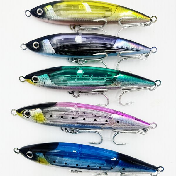 Köder Köder 150MM70g Seefischerei Casting Sinking Stickbait Pencil Minnow Lure Flash Blade Köder Trolling Thunfisch Big Game Ocean Boat Wobbler 230421