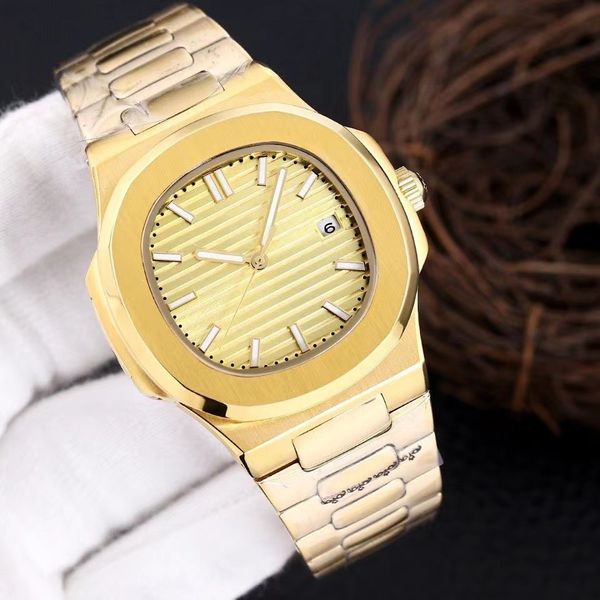 Orologi da polso di marca completa di moda da uomo stile maschile AAA lusso meccanico automatico con cinturino in acciaio inossidabile con logo PH 50