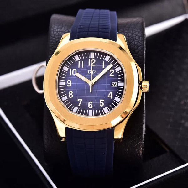 Orologio di lusso Orologio da uomo Nautilus Grenade Orologi da lavoro PP Meccanico automatico Cinturino in caucciù classico Movimento di lusso impermeabile Orologio blu da 42,2 mm con scatola