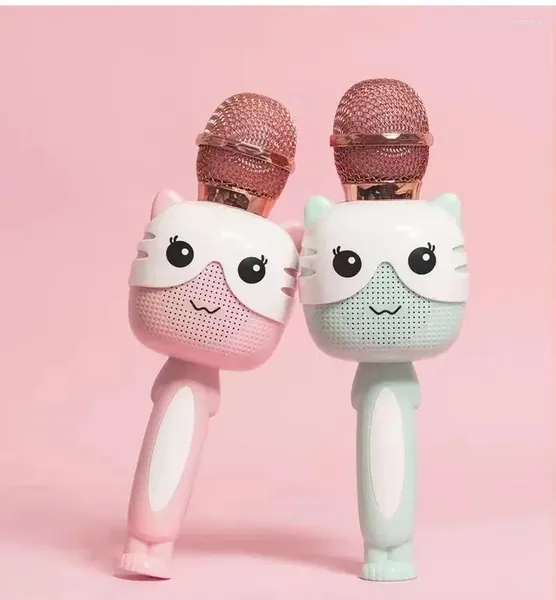 Microfoni Microfono Karaoke Giocattolo Bluetooth senza fili portatile Regalo per feste di compleanno per bambini e adulti (blu e rosa) Famiglia KTV (blu)