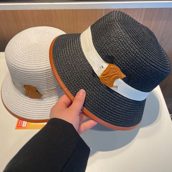 Spring Flat Bucket Hat Bucket Hats Bucket Hat Strohhut Sun-Proof Sun Hats Korean Style Damenmode